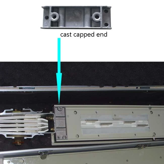 casting capped end for busbar